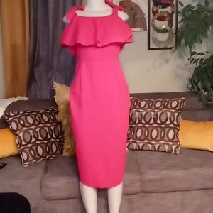 Pink dress with split